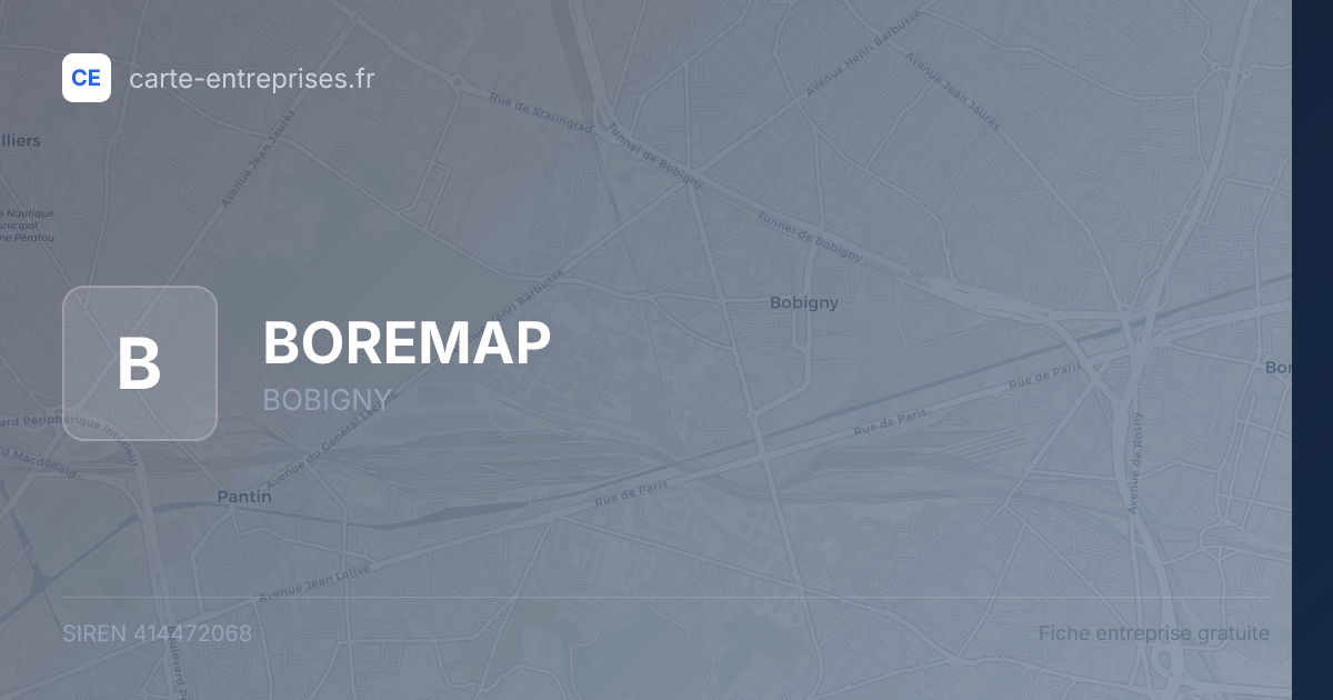 BOREMAP — 414472068 — fiche entreprise