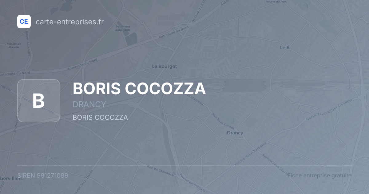 BORIS COCOZZA — 991271099 — fiche entreprise