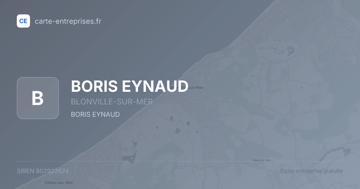 BORIS EYNAUD — 802922674 — fiche entreprise