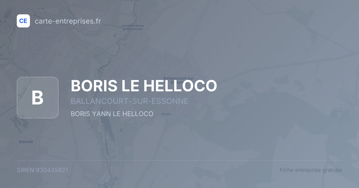 BORIS LE HELLOCO — 930435821 — fiche entreprise