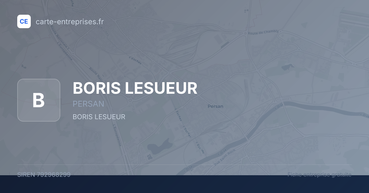 BORIS LESUEUR — 792968299 — fiche entreprise