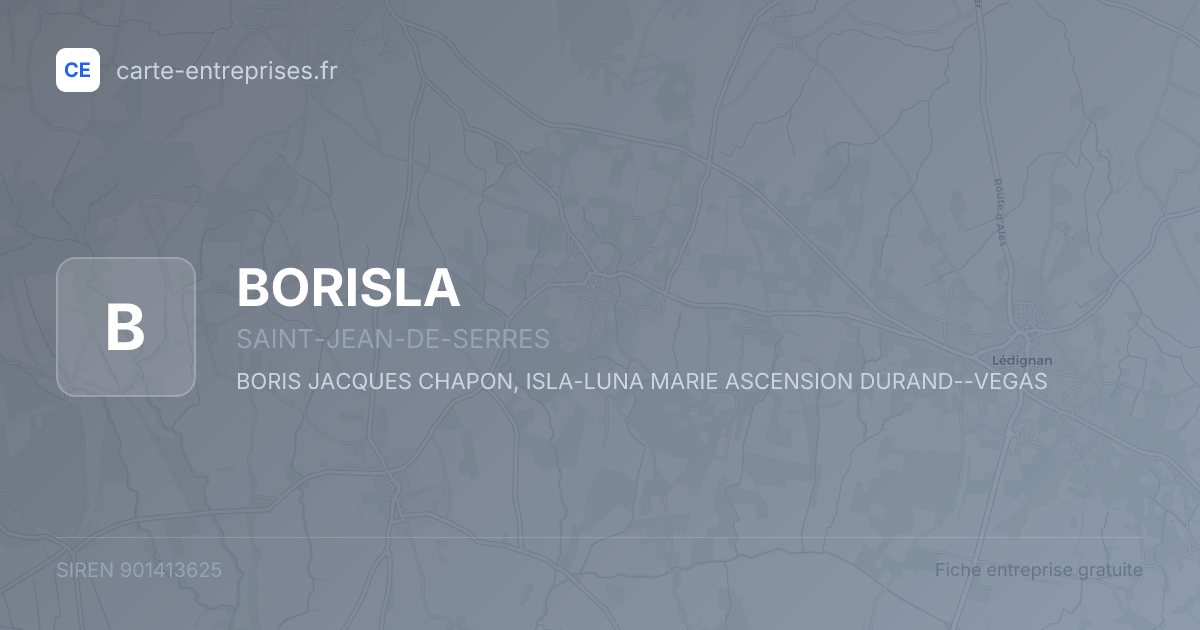 BORISLA — 901413625 — fiche entreprise