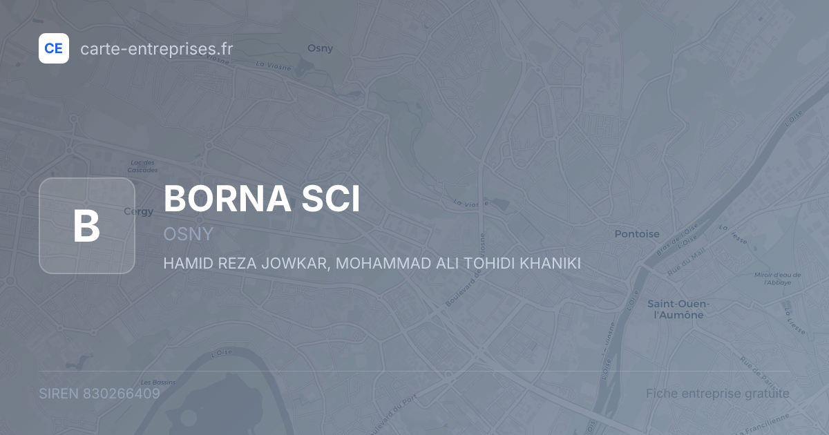 BORNA SCI — 830266409 — fiche entreprise