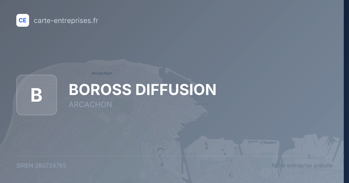 BOROSS DIFFUSION — 380724765 — fiche entreprise