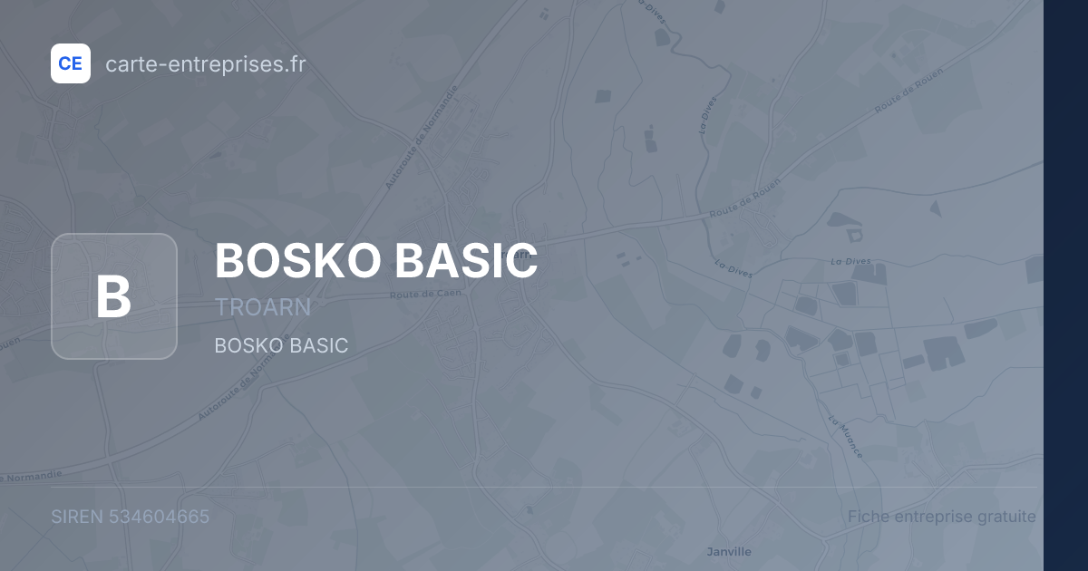 BOSKO BASIC — 534604665 — fiche entreprise