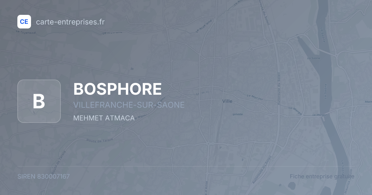 BOSPHORE — 830007167 — fiche entreprise