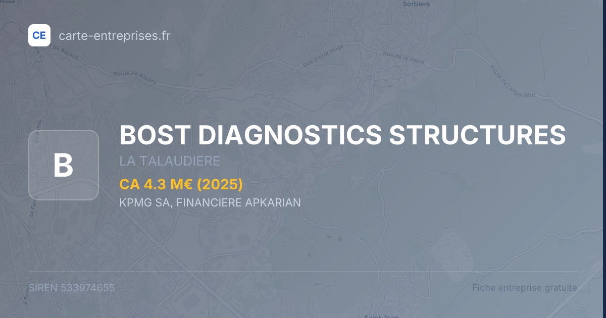 BOST DIAGNOSTICS STRUCTURES — 533974655 — fiche entreprise