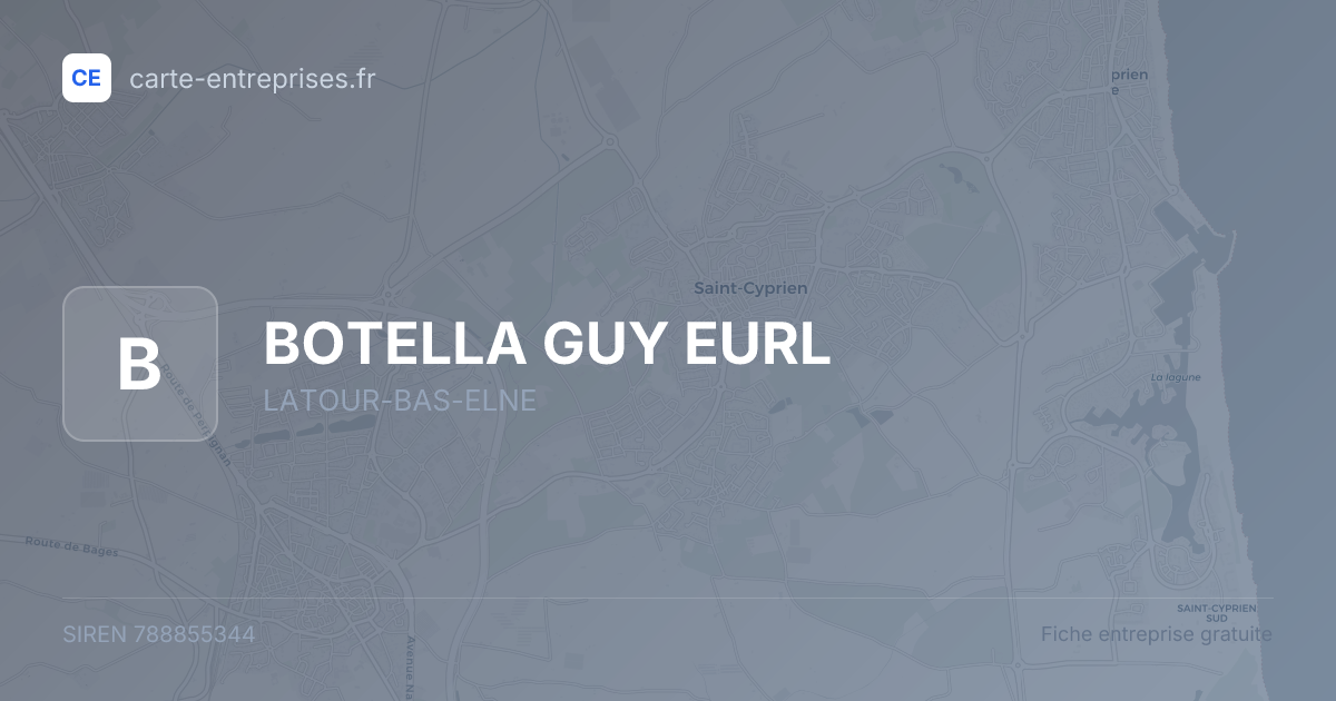 BOTELLA GUY EURL — 788855344 — fiche entreprise