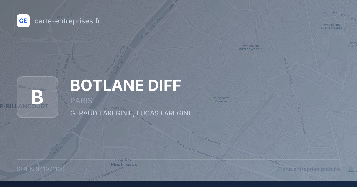 BOTLANE DIFF — 941971160 — fiche entreprise