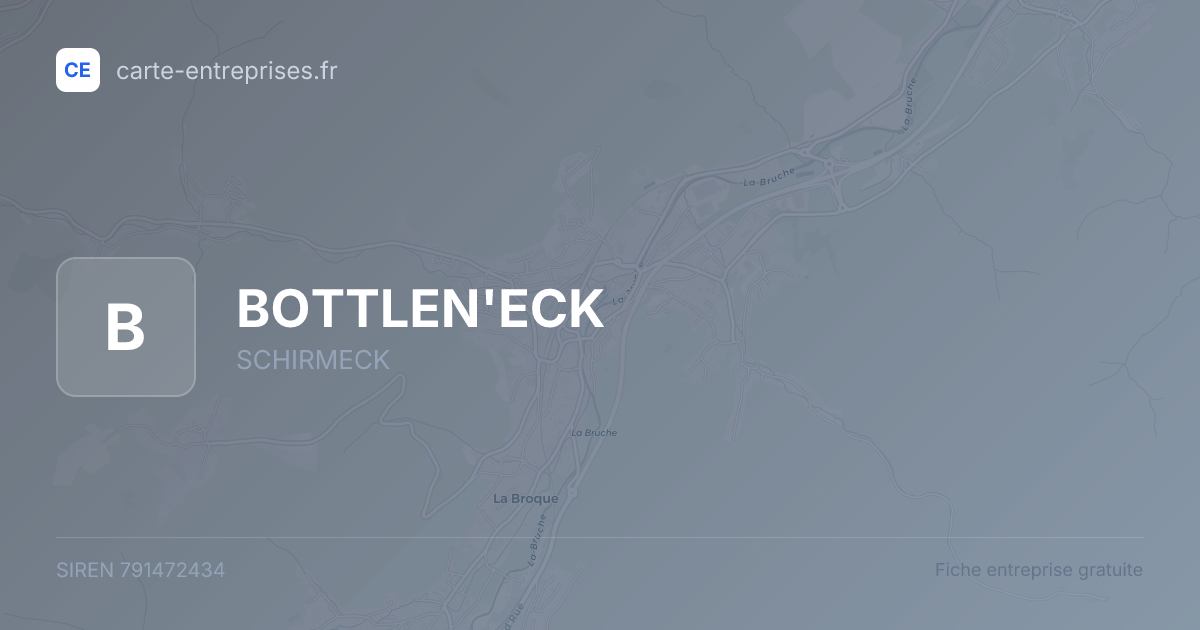 BOTTLEN'ECK — 791472434 — fiche entreprise
