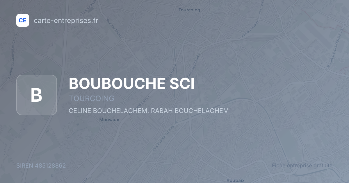 BOUBOUCHE SCI — 485128862 — fiche entreprise