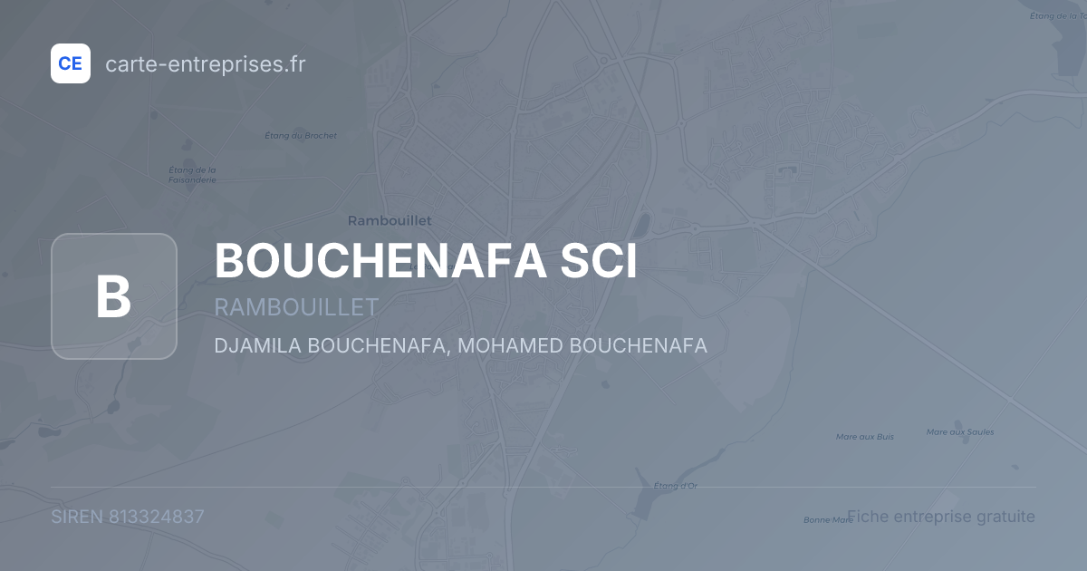BOUCHENAFA SCI — 813324837 — fiche entreprise