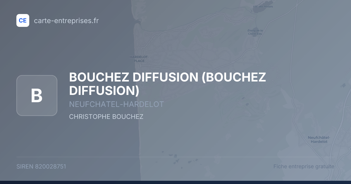 BOUCHEZ DIFFUSION — 820028751 — fiche entreprise