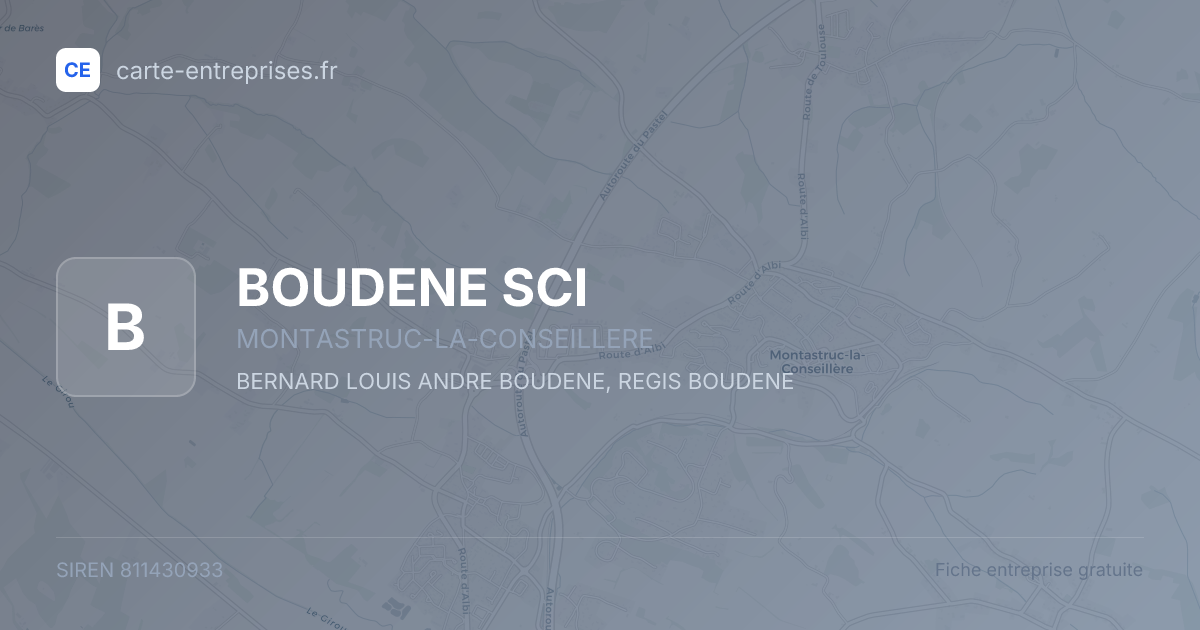 BOUDENE SCI — 811430933 — fiche entreprise