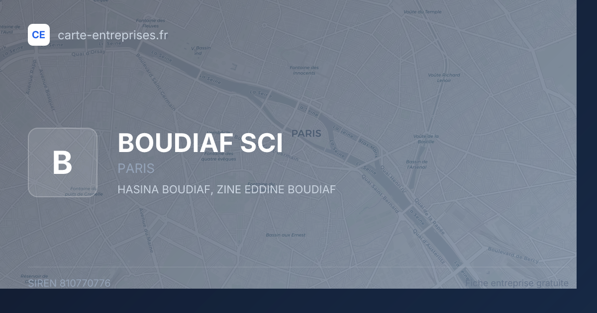 BOUDIAF SCI — 810770776 — fiche entreprise