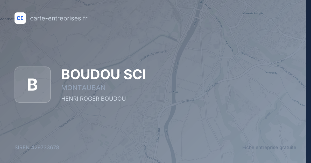 BOUDOU SCI — 429733678 — fiche entreprise