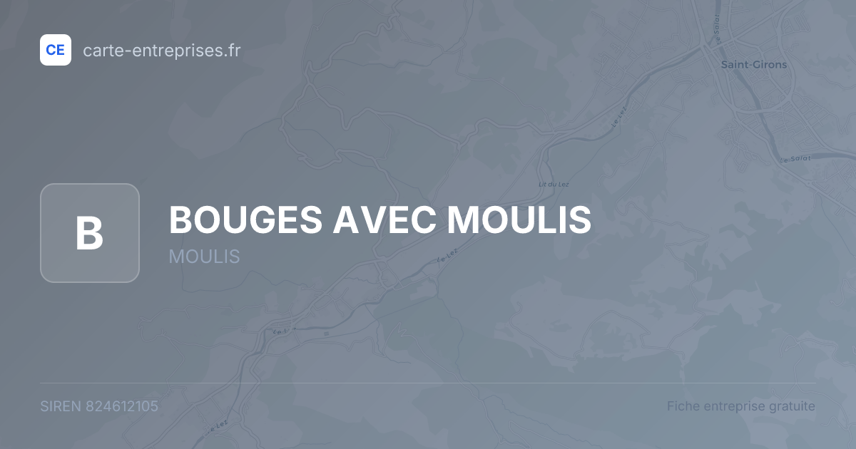 BOUGES AVEC MOULIS — 824612105 — fiche entreprise