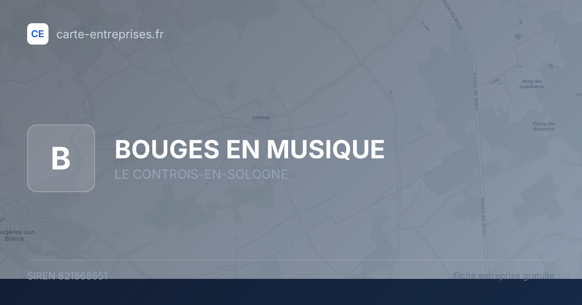 BOUGES EN MUSIQUE — 821868551 — fiche entreprise