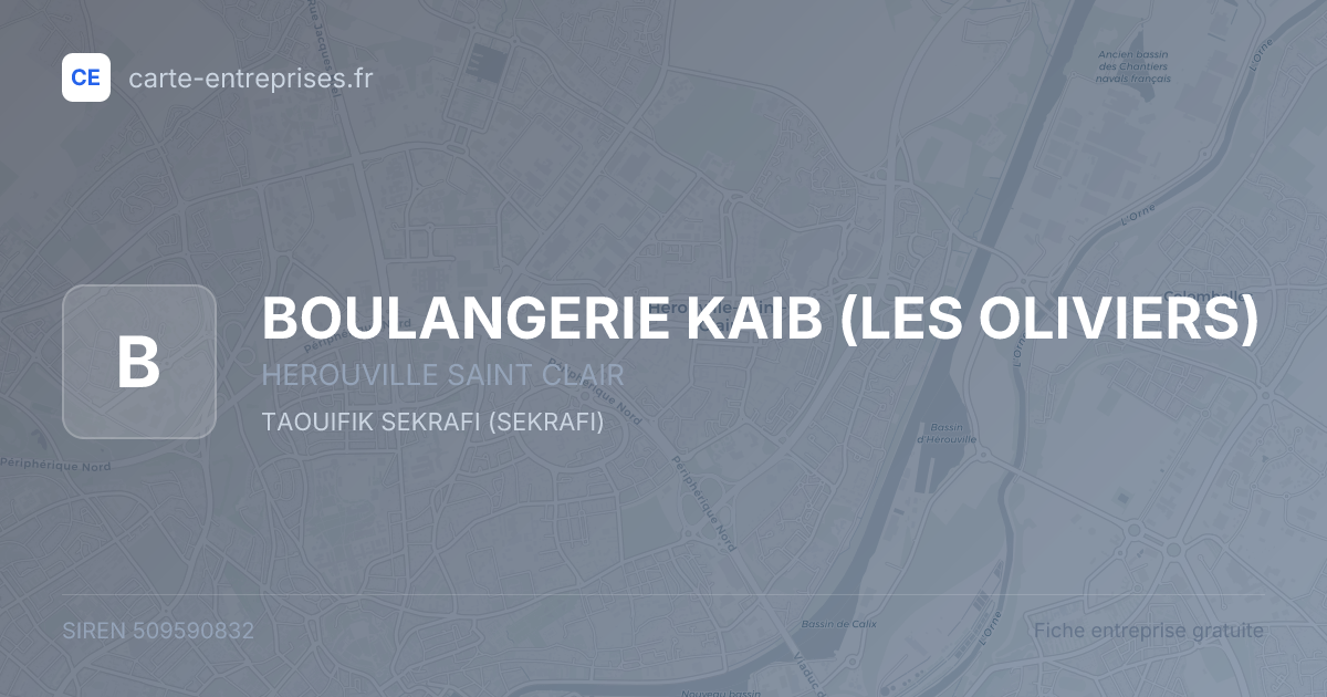 BOULANGERIE KAIB (LES OLIVIERS) — 509590832 — fiche entreprise