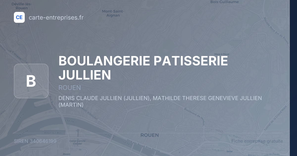 BOULANGERIE PATISSERIE JULLIEN — 340646199 — fiche entreprise