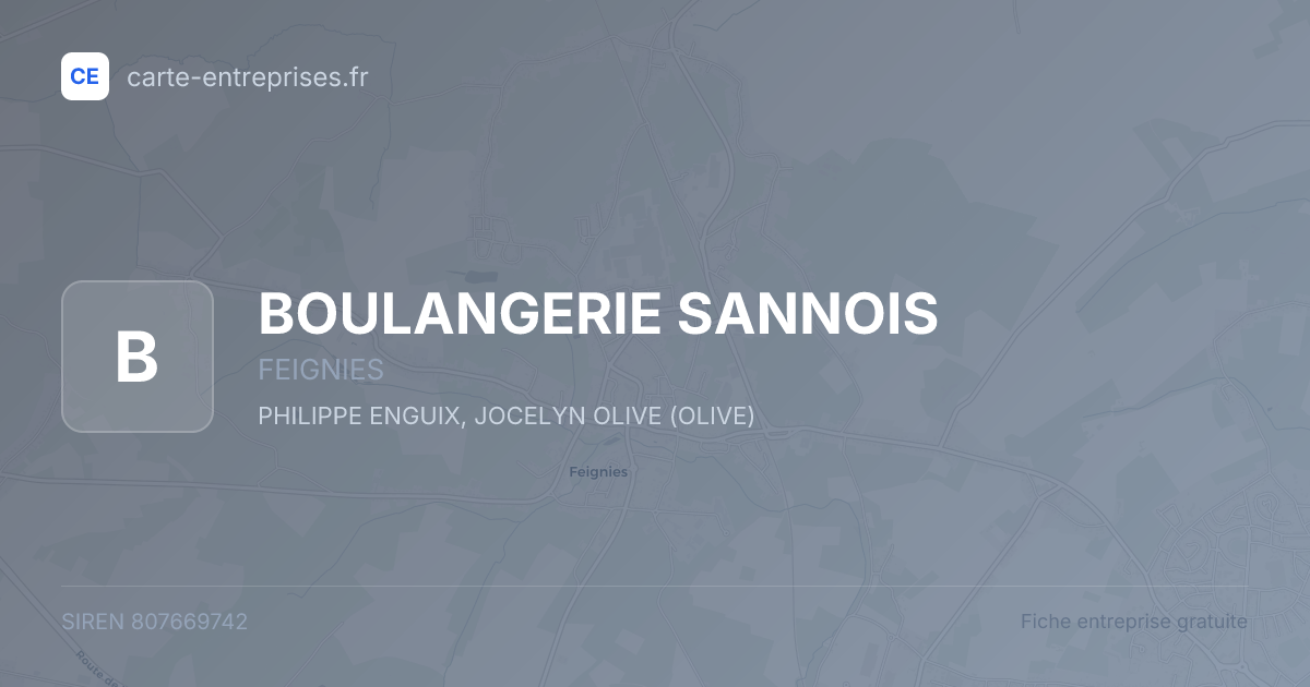 BOULANGERIE SANNOIS — 807669742 — fiche entreprise