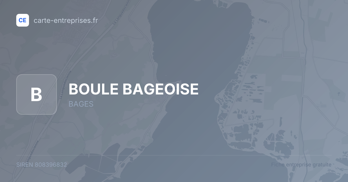 BOULE BAGEOISE — 808396832 — fiche entreprise