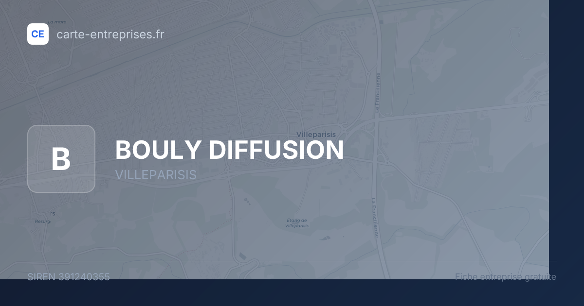 BOULY DIFFUSION — 391240355 — fiche entreprise