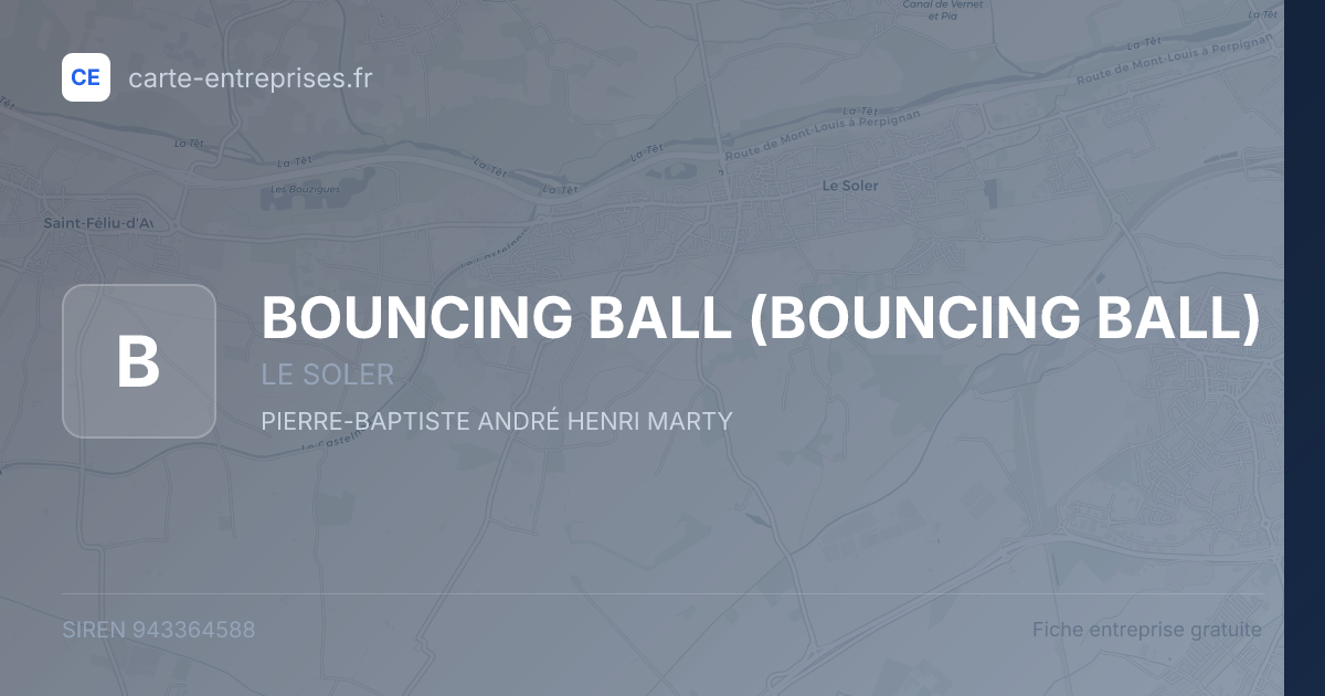 BOUNCING BALL — 943364588 — fiche entreprise