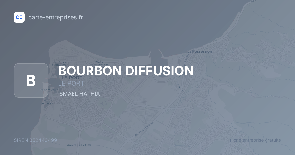 BOURBON DIFFUSION — 352440499 — fiche entreprise