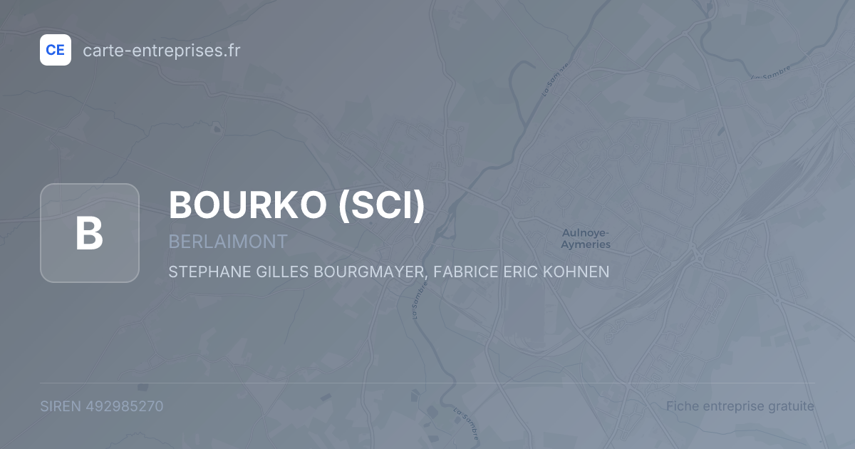 BOURKO (SCI) — 492985270 — fiche entreprise