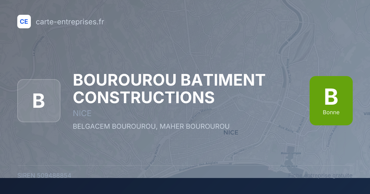 BOUROUROU BATIMENT CONSTRUCTIONS — 509488854 — fiche entreprise