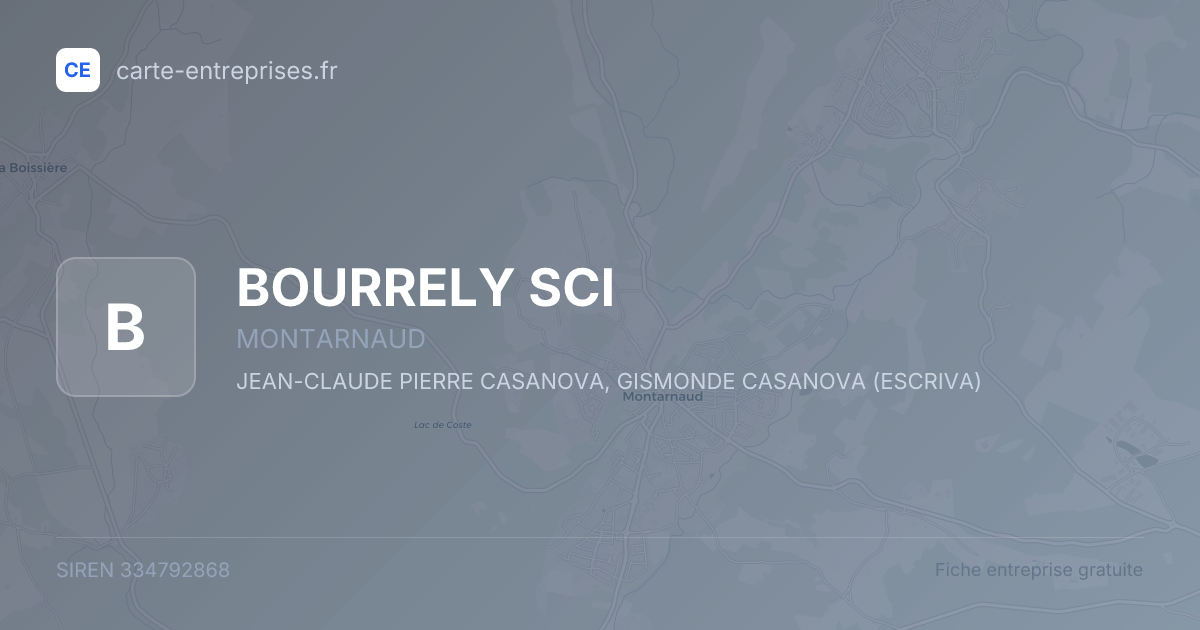 BOURRELY SCI — 334792868 — fiche entreprise