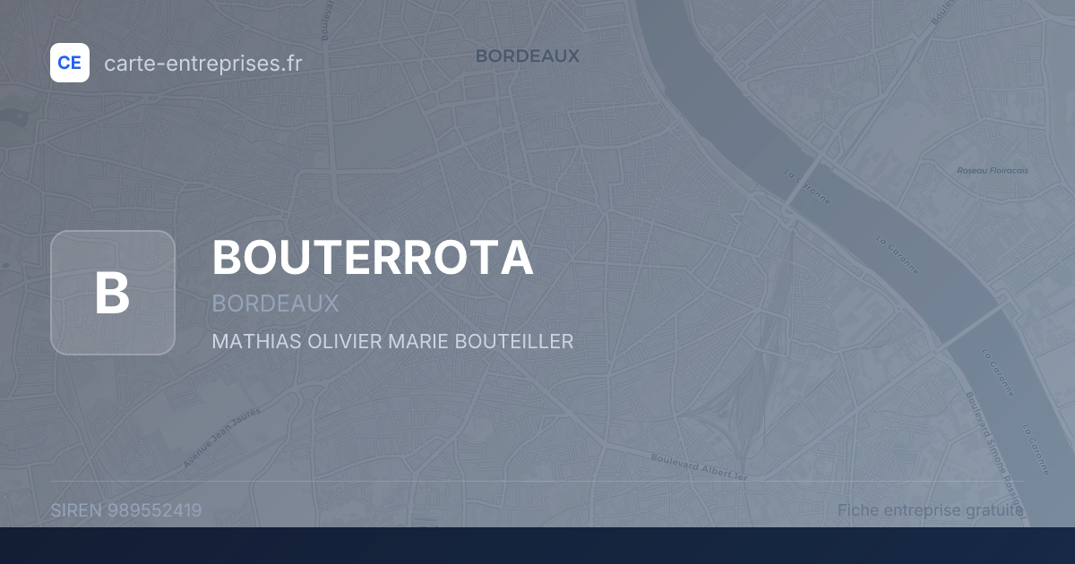 BOUTERROTA — 989552419 — fiche entreprise
