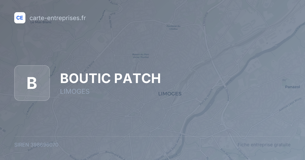 BOUTIC PATCH — 398696070 — fiche entreprise