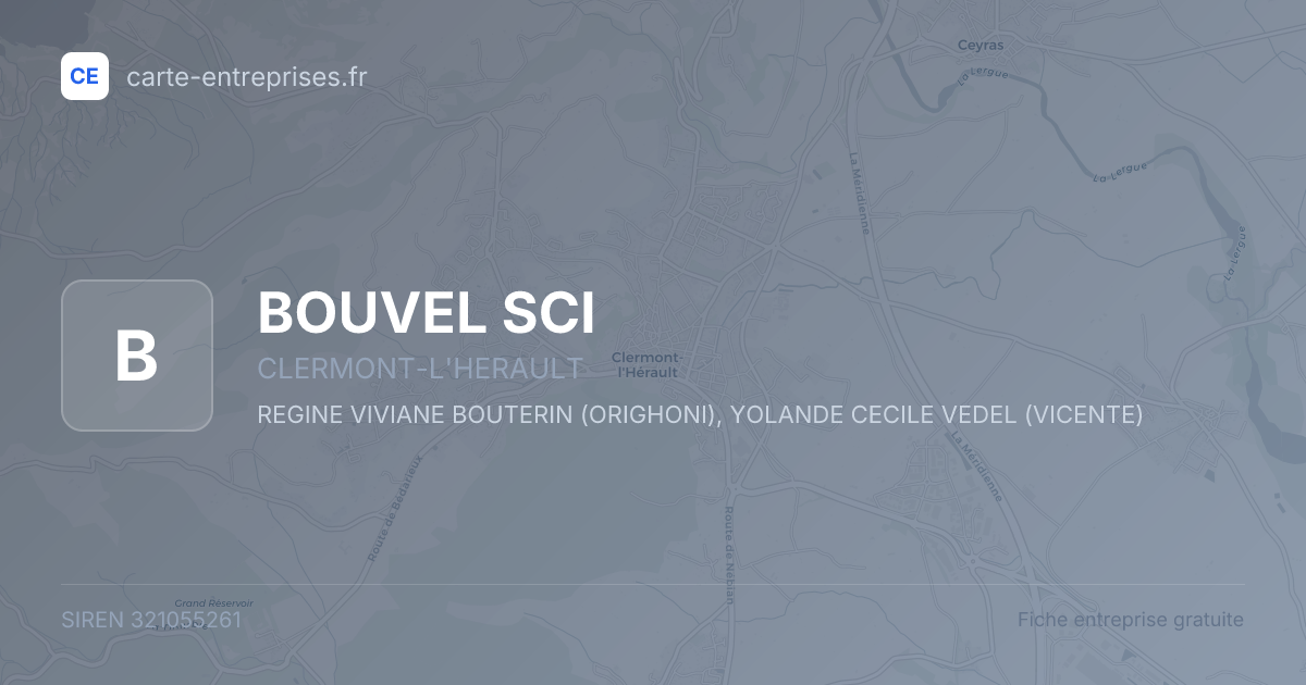 BOUVEL SCI — 321055261 — fiche entreprise