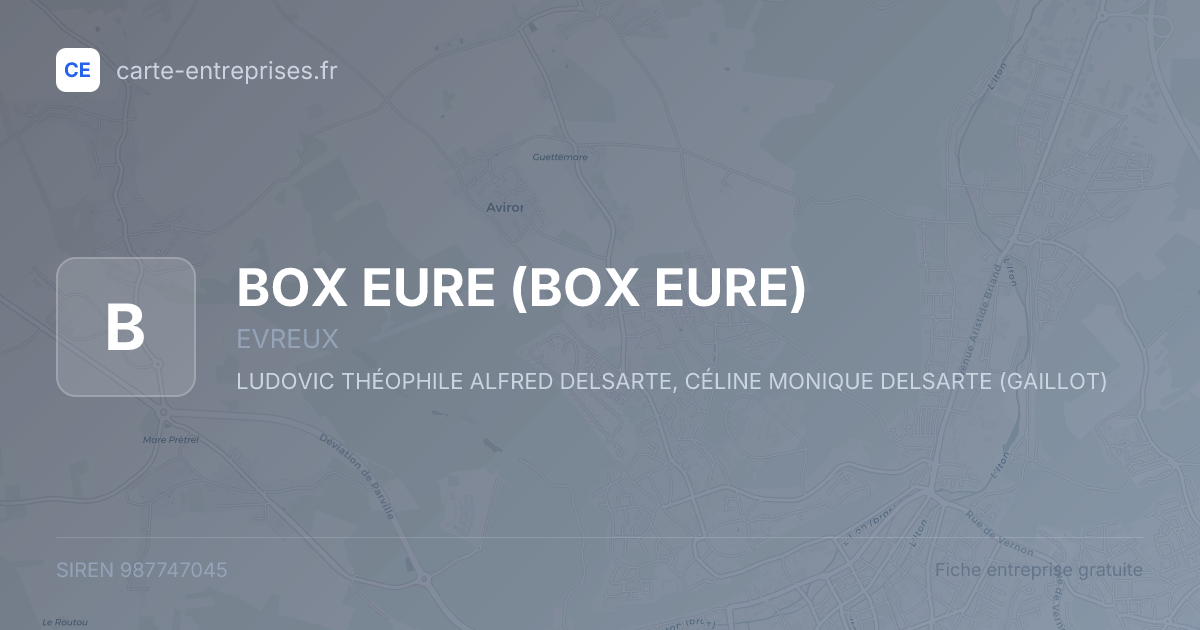 BOX EURE — 987747045 — fiche entreprise
