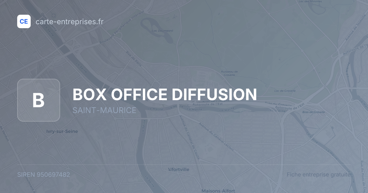 BOX OFFICE DIFFUSION — 950697482 — fiche entreprise