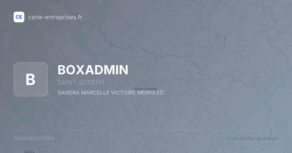BOXADMIN — 834351918 — fiche entreprise