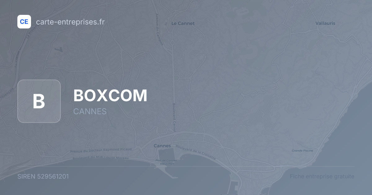 BOXCOM — 529561201 — fiche entreprise