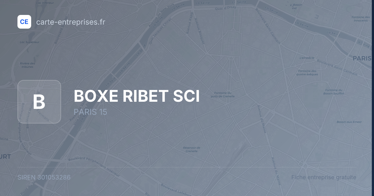 BOXE RIBET SCI — 301053286 — fiche entreprise