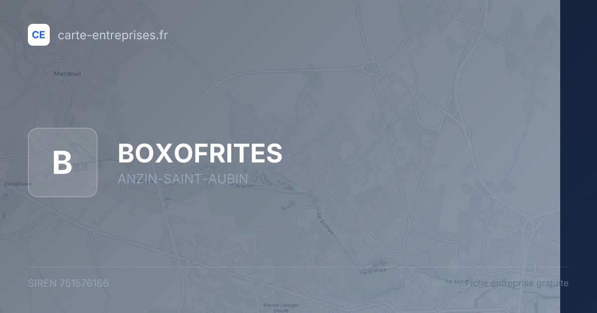 BOXOFRITES — 751576166 — fiche entreprise