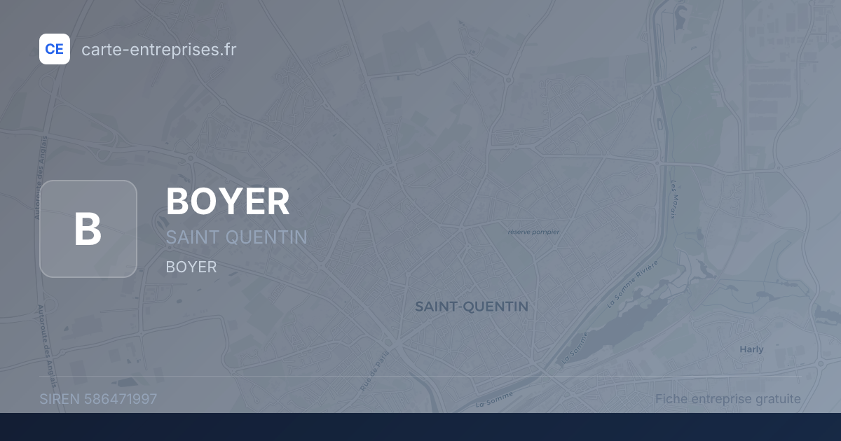 BOYER — 586471997 — fiche entreprise