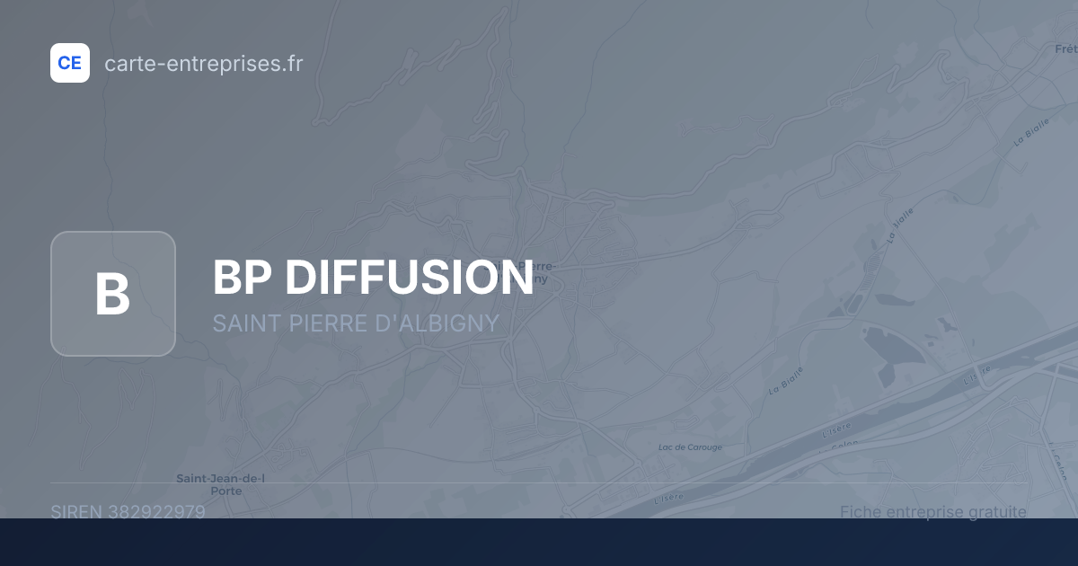 BP DIFFUSION — 382922979 — fiche entreprise