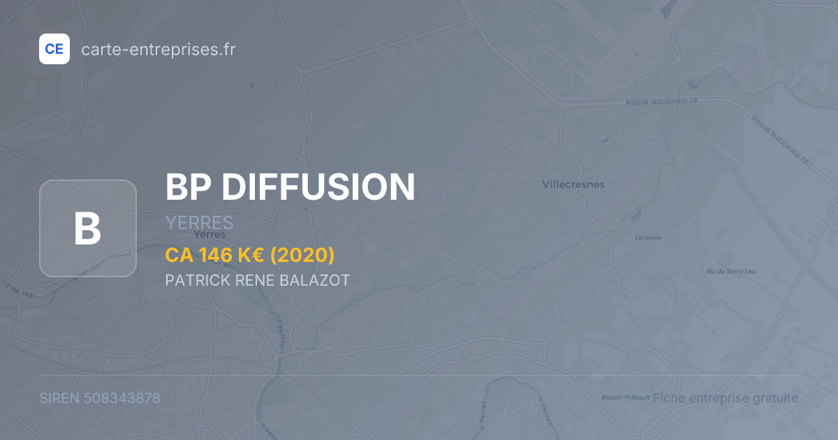 BP DIFFUSION — 508343878 — fiche entreprise