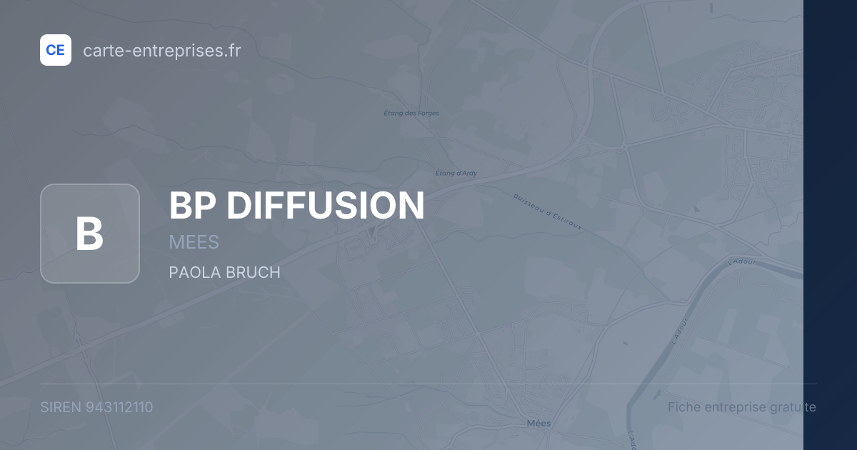 BP DIFFUSION — 943112110 — fiche entreprise