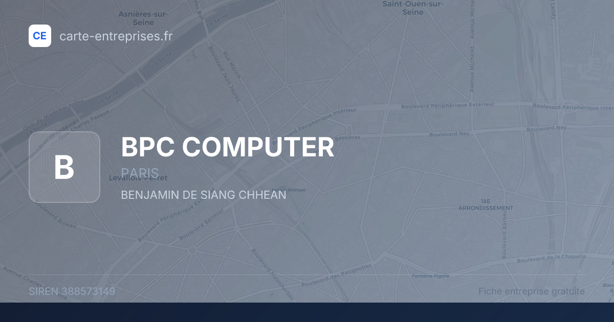 BPC COMPUTER — 388573149 — fiche entreprise