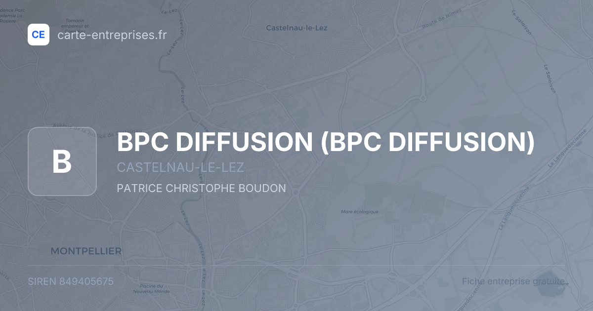 BPC DIFFUSION — 849405675 — fiche entreprise