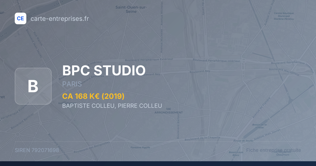 BPC STUDIO — 792071698 — fiche entreprise