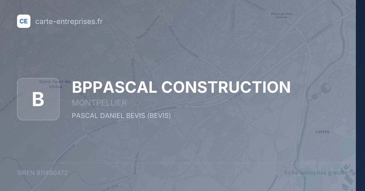 BPPASCAL CONSTRUCTION — 911490472 — fiche entreprise