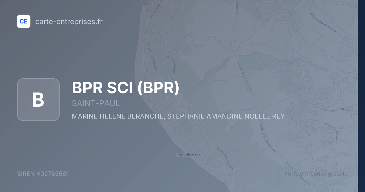 BPR SCI (BPR) — 402785661 — fiche entreprise